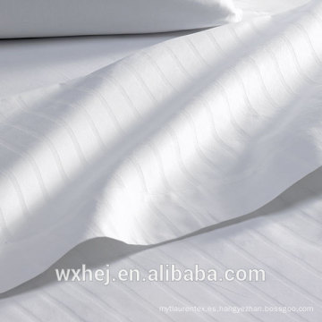 White 100% algodón 1cm Stripe BedSheet Telas para venta al por mayor